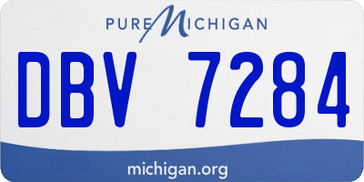 MI license plate DBV7284