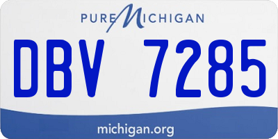 MI license plate DBV7285