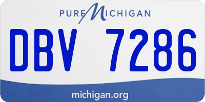 MI license plate DBV7286