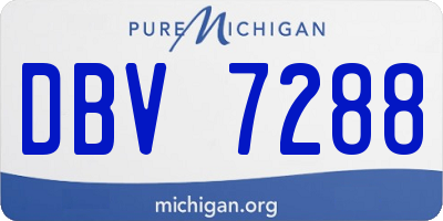 MI license plate DBV7288