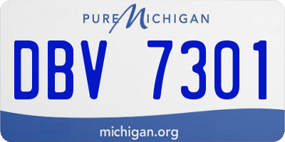 MI license plate DBV7301