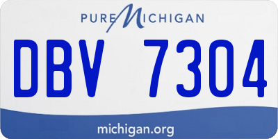 MI license plate DBV7304
