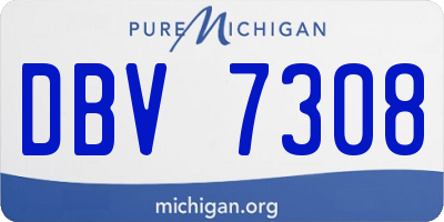 MI license plate DBV7308