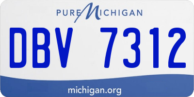 MI license plate DBV7312