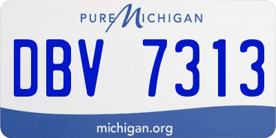 MI license plate DBV7313