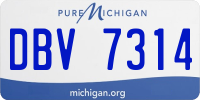 MI license plate DBV7314
