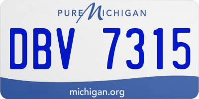 MI license plate DBV7315