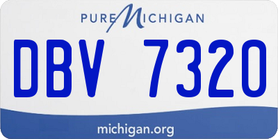 MI license plate DBV7320