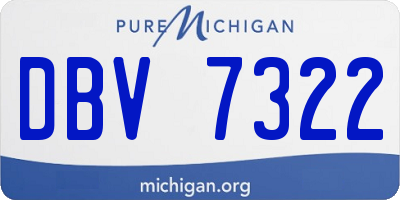 MI license plate DBV7322