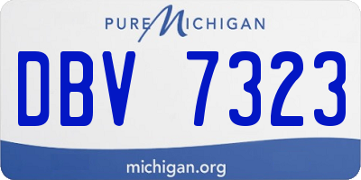 MI license plate DBV7323