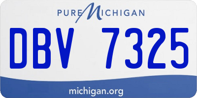 MI license plate DBV7325