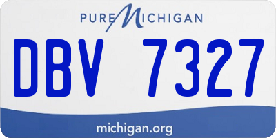 MI license plate DBV7327