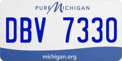 MI license plate DBV7330
