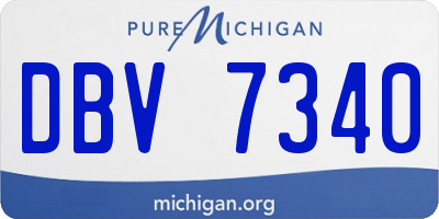 MI license plate DBV7340