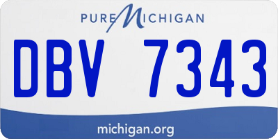 MI license plate DBV7343