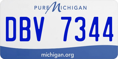 MI license plate DBV7344