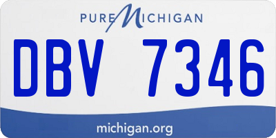 MI license plate DBV7346