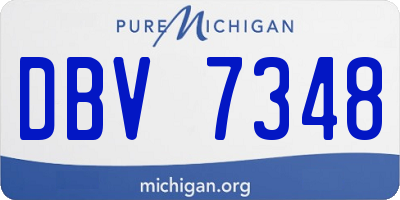 MI license plate DBV7348