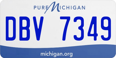 MI license plate DBV7349