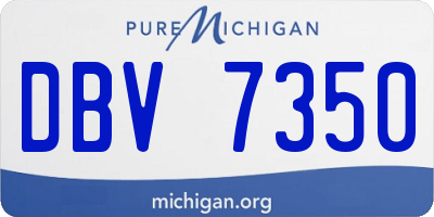 MI license plate DBV7350