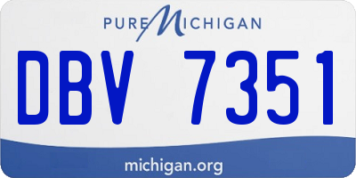 MI license plate DBV7351