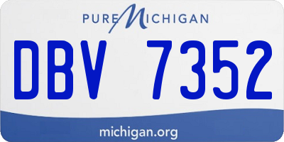 MI license plate DBV7352