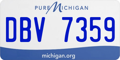 MI license plate DBV7359