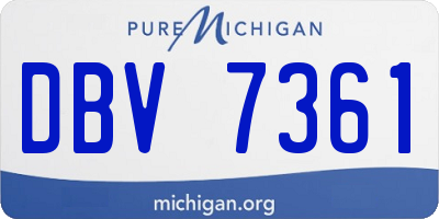 MI license plate DBV7361
