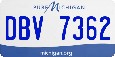 MI license plate DBV7362