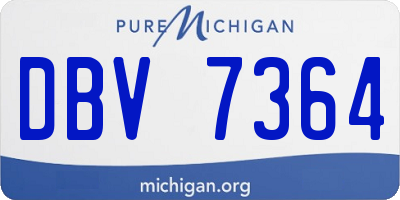 MI license plate DBV7364