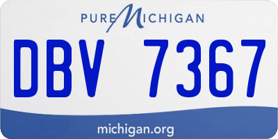 MI license plate DBV7367