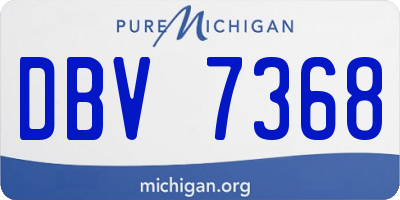 MI license plate DBV7368