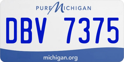 MI license plate DBV7375