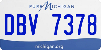 MI license plate DBV7378