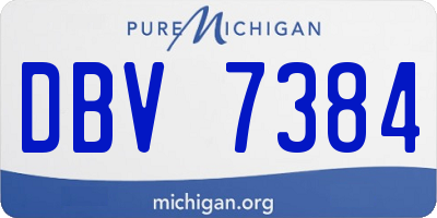 MI license plate DBV7384