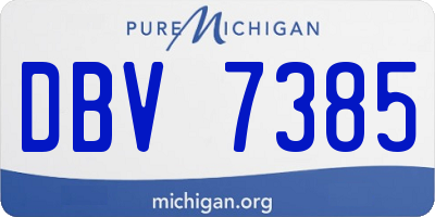 MI license plate DBV7385