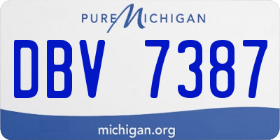 MI license plate DBV7387