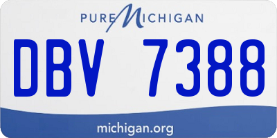MI license plate DBV7388
