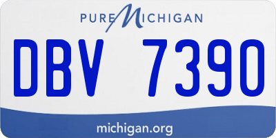 MI license plate DBV7390