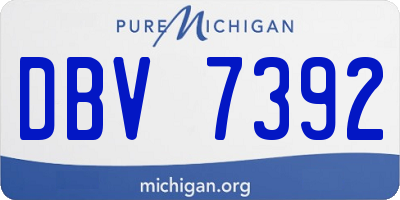 MI license plate DBV7392
