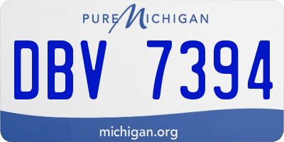 MI license plate DBV7394