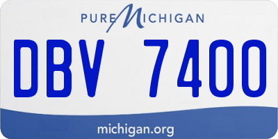 MI license plate DBV7400