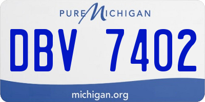 MI license plate DBV7402
