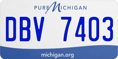 MI license plate DBV7403
