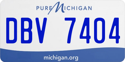 MI license plate DBV7404