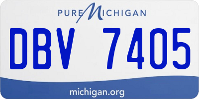 MI license plate DBV7405
