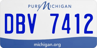 MI license plate DBV7412