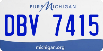 MI license plate DBV7415