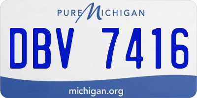 MI license plate DBV7416