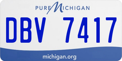 MI license plate DBV7417